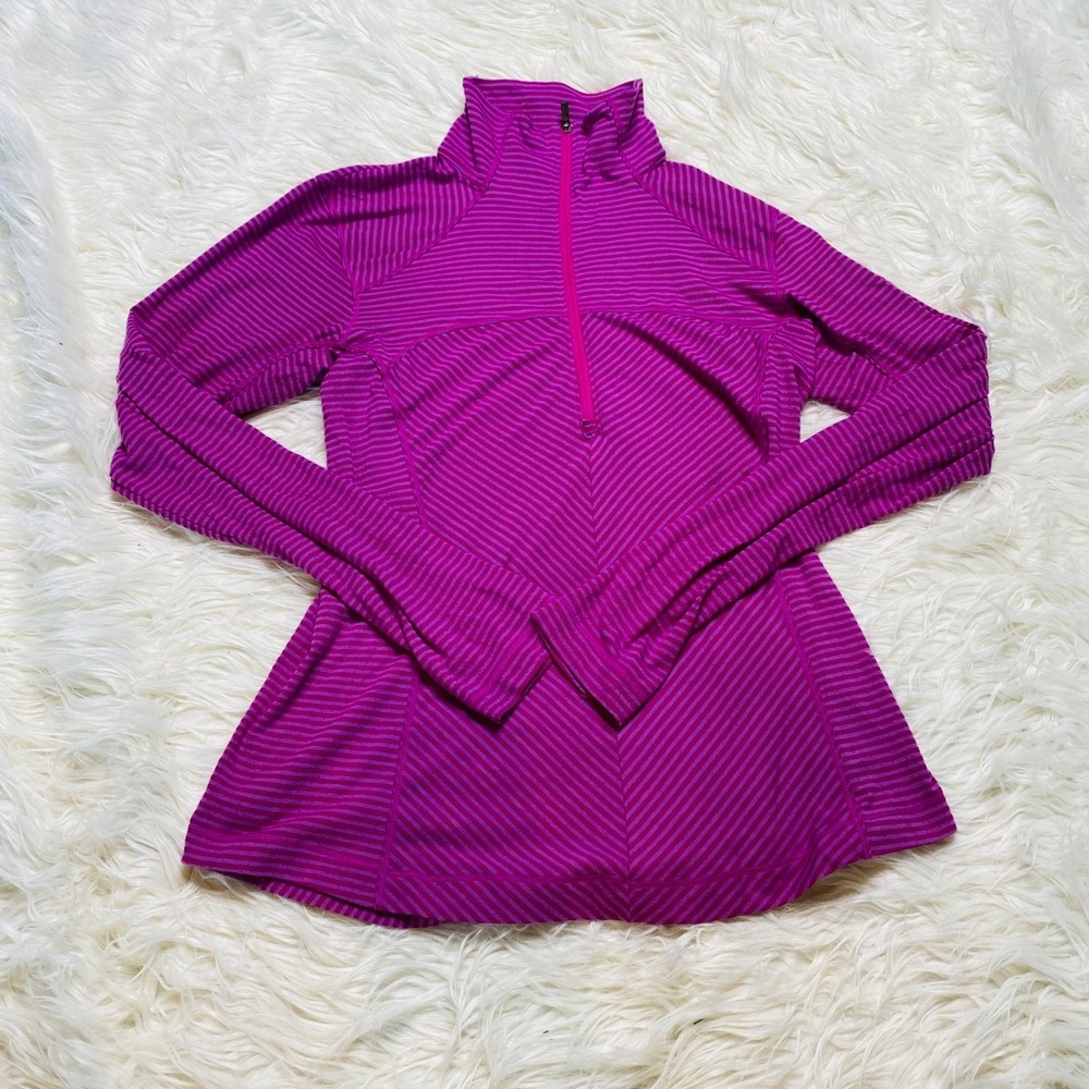 Columbia Top Womens Small Activewear Shirt Quarter Zip Pullover Striped